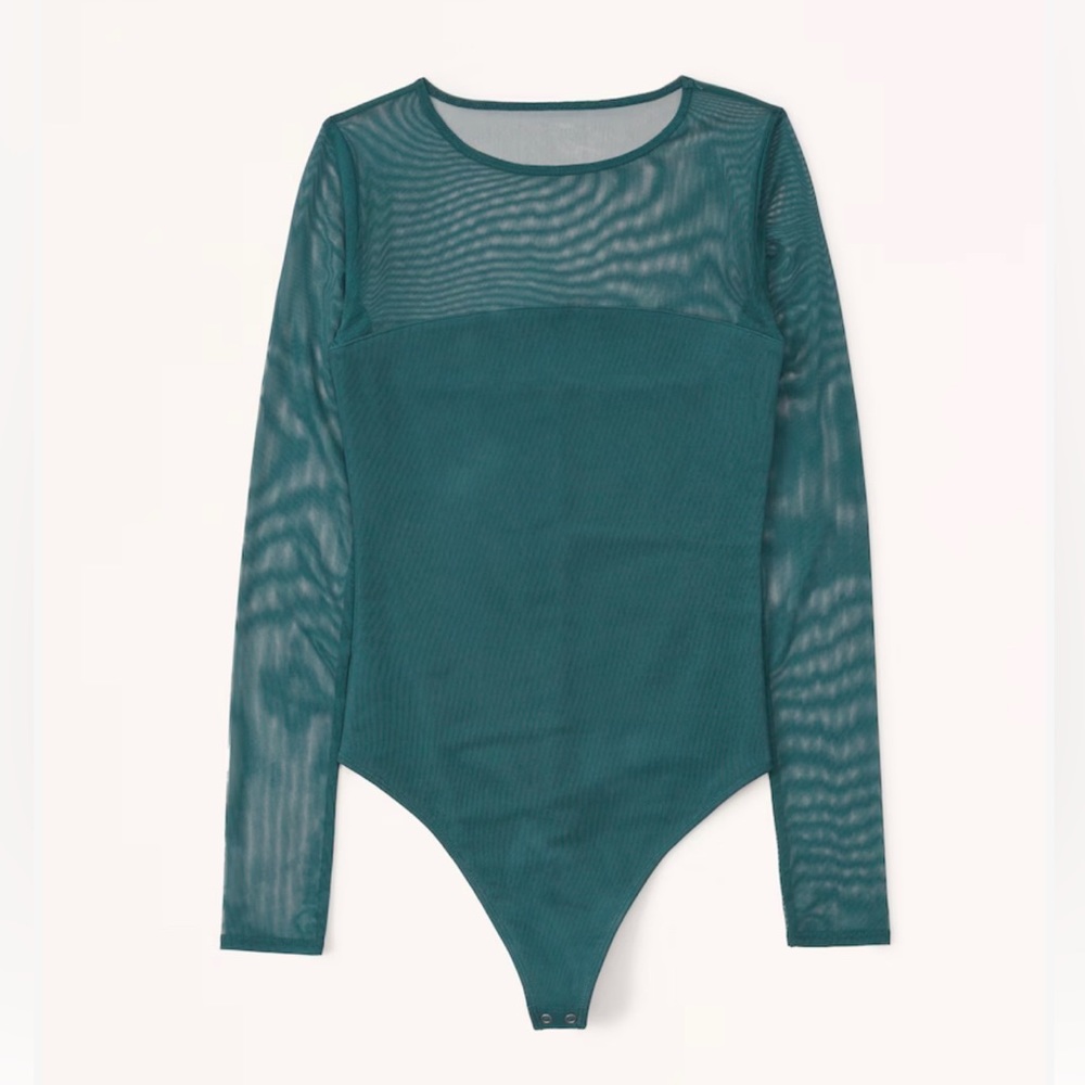 Abercrombie Long Sleeve Mesh Crew Bodysuit